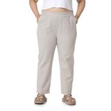 DISENTIS MODEST Büyük Beden Beli Lastikli Cepli Gabardin Rengi Pantolon, 48, 86952490006, Taş, Kadın