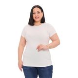 DISENTIS MODEST Büyük Beden Bisiklet Yaka Kısa Kollu Viskon Ekru Body, 50