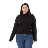 Disentis Modest Büyük Beden Kapüşonlu Düşük Kollu Pis Dikişli Üç Iplik Siyah Sweatshirt, 54