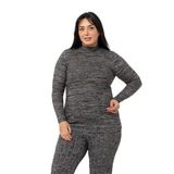 Disentis Modest Büyük Beden Yarım Balıkçı Uzun Kollu Triko Siyah Body, 46