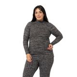 Disentis Modest Büyük Beden Yarım Balıkçı Uzun Kollu Triko Siyah Body, 52