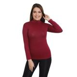 Disentis Modest Büyük Beden Yarım Balıkçı Viskon Boğazlı Bordo Body - 48