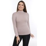 Disentis Modest Büyük Beden Yarım Balıkçı Viskon Boğazlı Vizon Body - 44