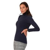 Disentis Modest Kadın Lacivert Tam Balıkçı Yün Viskon Boğazlı Body, 36
