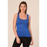 DISENTIS MODEST Kalın Askılı Rambo Viskon Mavi Body, 40, DSN21K1424AJ, Saks, kadın