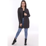Disentis Modest Kareli Gizli Cepli Kolu Apoletli Uzun Dokuma Tunik Gömlek - 42 - 13K-Kahverengi