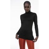 Disentis Modest Tam Balıkçı Uzun Kollu Viskon Siyah Body - 40