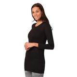 Disentis Modest Yuvarlak Yaka Uzun Kollu Viskon Uzun Siyah Body - 42