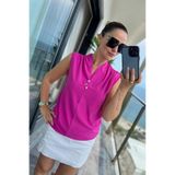 DISHI FASHİON Düğmeli Saten Bluz PEMBE