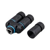 Dişi - 2X Dişi Ip68 Su Geçirmez Rj45 Konnektör