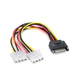 Dişi ide power erkek sata power 2x dişi molex erkek sata power kablo
