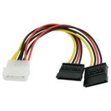 Dişi sata erkek ide power kablo 2x dişi 15 pin sata erkek molex power kablo