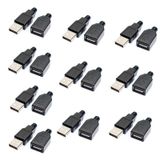Dişi Usb-Erkek Usb Şarj Soketi Seti -10 Erkek Soket 10 Dişi Soket