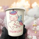 Dişim Çıktı-Diş Buğdayı Temalı Tek Kullanımlık 7 Oz 50 Adet Karton Bardak