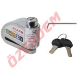 DİSK KİLİDİ ALARM SİSTEMİ DÜZ ANAHTARLI NİKEL