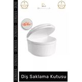 #Dişkabı Şeffaf Protez Diş Saklama Kabı Hijyenik Dayanıklı Plastik Geniş Kutusu Büyük Boy 1 Adet
