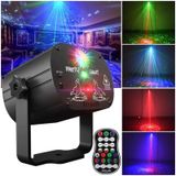 Disko Lazer Işığı - 60 Patern Işık Modlu Parti Işığı, Desenli Lazer Yansıtma, Otomatik Zamanlayıcılı, Monte Edilebilir, 360 Derece Dönebilir Gövde, Sese Duyarlı, Parti ve Eğlence İçin Disko Işığı