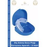 #Dişlik Bruksizm Gece Plağı Şeffaf Koruma Silikonu Çene Sıkma Engelleme Dişlik Uyku Aparatı Gıcırdtma - 2 Adet