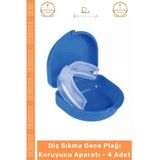 #Dişlik Bruksizm Gece Plağı Şeffaf Koruma Silikonu Çene Sıkma Engelleme Dişlik Uyku Aparatı Gıcırdtma - 4 Adet