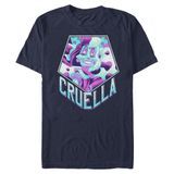 Disney 101 Dalmaçyalı Cruella Unisex Bisiklet Yaka T-Shirt Lacivert S