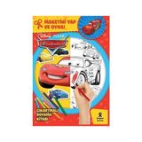 Disney Arabalar Çıkartmalı Boyama Kitabı Maketini Yap ve Oyna + 35 Kitap Set