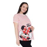 Disney baby Anne Hamile Tişört Bisiklet Yaka Kısa Kol - Beyaz Baskılı