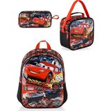 Disney Cars 48255 Anaokulu Çantası 3 Lü Çanta Seti - Kırmızı