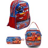 Disney Cars Frocx 48251 Hawk Jr 3lü Anaokulu Çantası Seti - Kırmızı