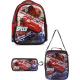 Disney Cars Loft Speed Central 3lü Ilköğretim Okul Çantası Seti - Kırmızı