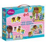 Disney Doktor Dottie Çocuk Yapbozu Eşleştirme Oyunu Hafıza Oyunu Küp Puzzle 4 Ü 1 Arada Oyun Seti Doktor Mc Stuffins Yapboz
