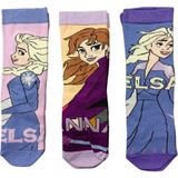 Disney Elsa-Anna Lisanslı 3lü Soket Çorap - 27 - 30 - Asorti