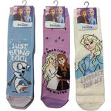Disney Elsa-Anna Lisanslı 3lü Soket Çorap - 35 - 38 - Asorti