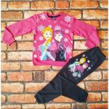 Disney Elsa Baskılı Pijama Takımı - 6 - 7 Yaş - Koyu Pembe