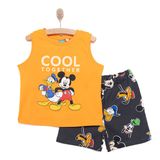 Disney Erkek Bebek Lisans Atlet-Şort Bisiklet Yaka Sleeveless Reçme - Turuncu