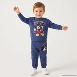Disney Erkek Bebek Lisans Eşofman Takımı Lisans Baskılı Bisiklet Yaka Long Sleeve Ribanalı - İndigo - 9 - 12 Ay