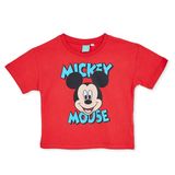 Disney Erkek Bebek Lisans Tişört Baskılı Bisiklet Yaka Short Sleeve - Kırmızı