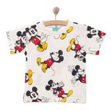 Disney Erkek Bebek Lisans Tişört Bisiklet Yaka Short Sleeve - Bej