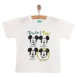 Disney Erkek Bebek Lisans Tişört Bisiklet Yaka Short Sleeve - Beyaz