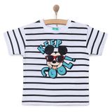 Disney Erkek Bebek Lisans Tişört Bisiklet Yaka Short Sleeve - Beyaz