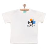 Disney Erkek Bebek Lisans Tişört Bisiklet Yaka Short Sleeve - Ekru