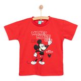 Disney Erkek Bebek Lisans Tişört Bisiklet Yaka Short Sleeve - Kırmızı