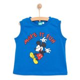 Disney Erkek Bebek Lisans Tişört Bisiklet Yaka Sleeveless - Mavi