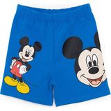 Disney Erkek Bebek Şort Mickey Mouse Reçme Paça Mavi - 5 Yaş