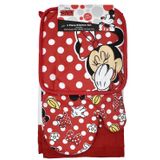 Disney fırın eldiveni mutfak eldiveni bulaşık bezi & Mickey Minnie Mouse 3 PC mutfak set, pamuk, Minnie Mouse Red, Pack