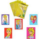 Disney Frozen, 5 Adet Büyük Boy A4, Kız Çocuk Kum Boyama Kartı Seti-Red Castle KB-D-053