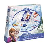 Disney Frozen Bastel-Set mit 6 Stempel, 5 Buntstifte, 1 Stempelkissen und 1 Zeichenblock - im süßen Eiskönigin Look