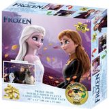 Disney Frozen Çift Taraflı 200 Parça 3D Puzzle - Standart