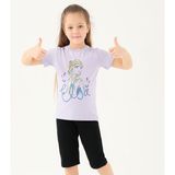 Disney Frozen D4803 Kız Çocuk Kısa Kol T-Shirt - 2 - 3 Yaş - Lila