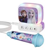 Disney Frozen Karlar Ülkesi Mini Karaoke Mikrofon Seti Işıklı Kemer Kancalı Lisanslı Mikrofonlu DY-3650-Fz