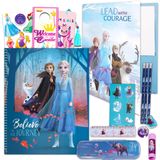 Disney Frozen Okul Malzemeleri 14 Parça Set ~ Klasör, Dizüstü Bilgisayar, Kalemler, Kılıf, Çıkartmalar ve Daha Fazlası (Dondurulmuş Ofis Malzemeleri Paketi)
